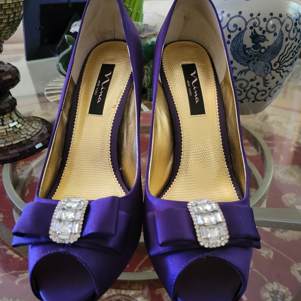 Nina peep toe 5" high heel shoes  👠